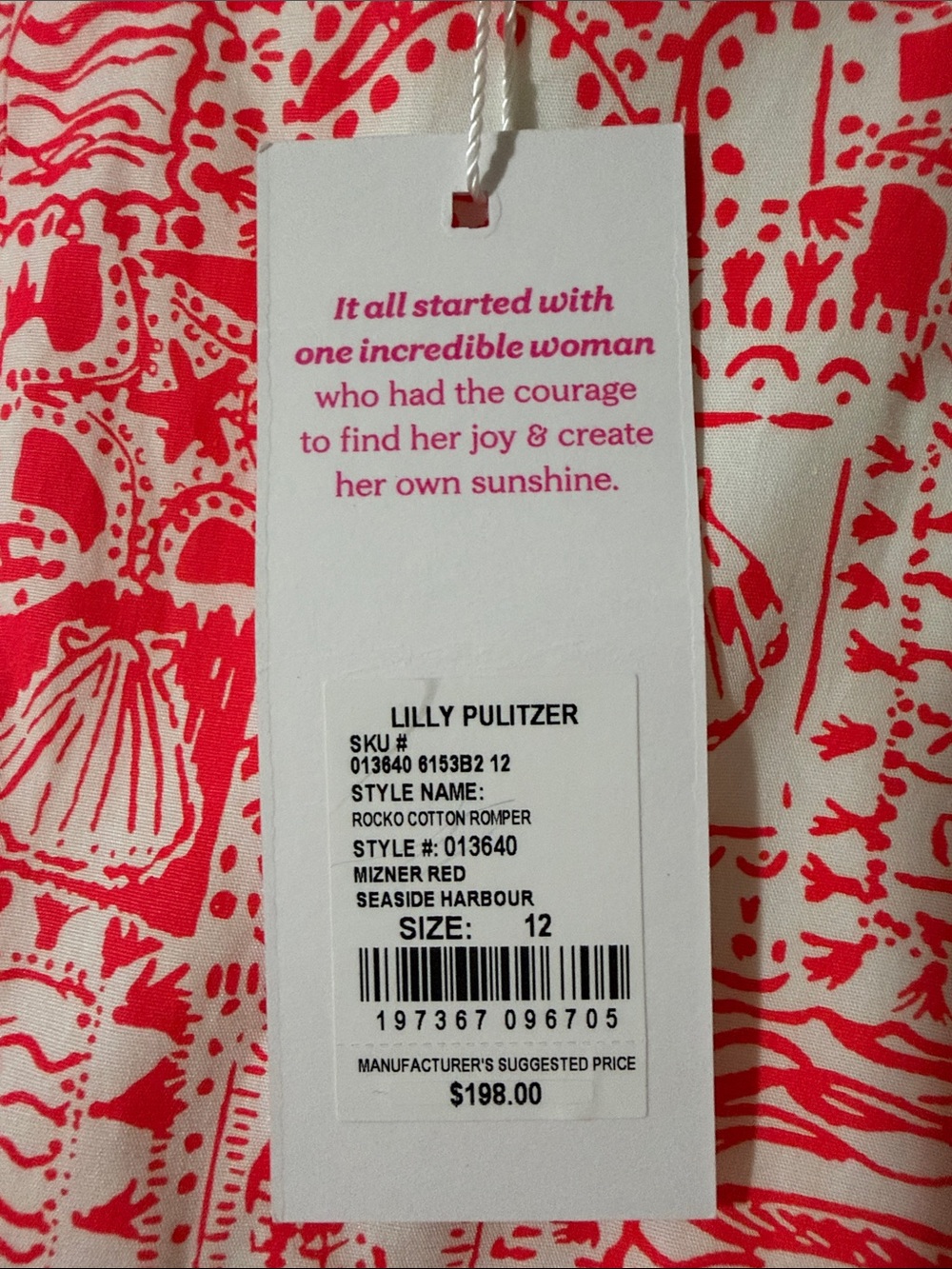 Lilly Pulitzer Rocko Romper Minzer Red Seaside Harbour Print - Picture 8 of 13